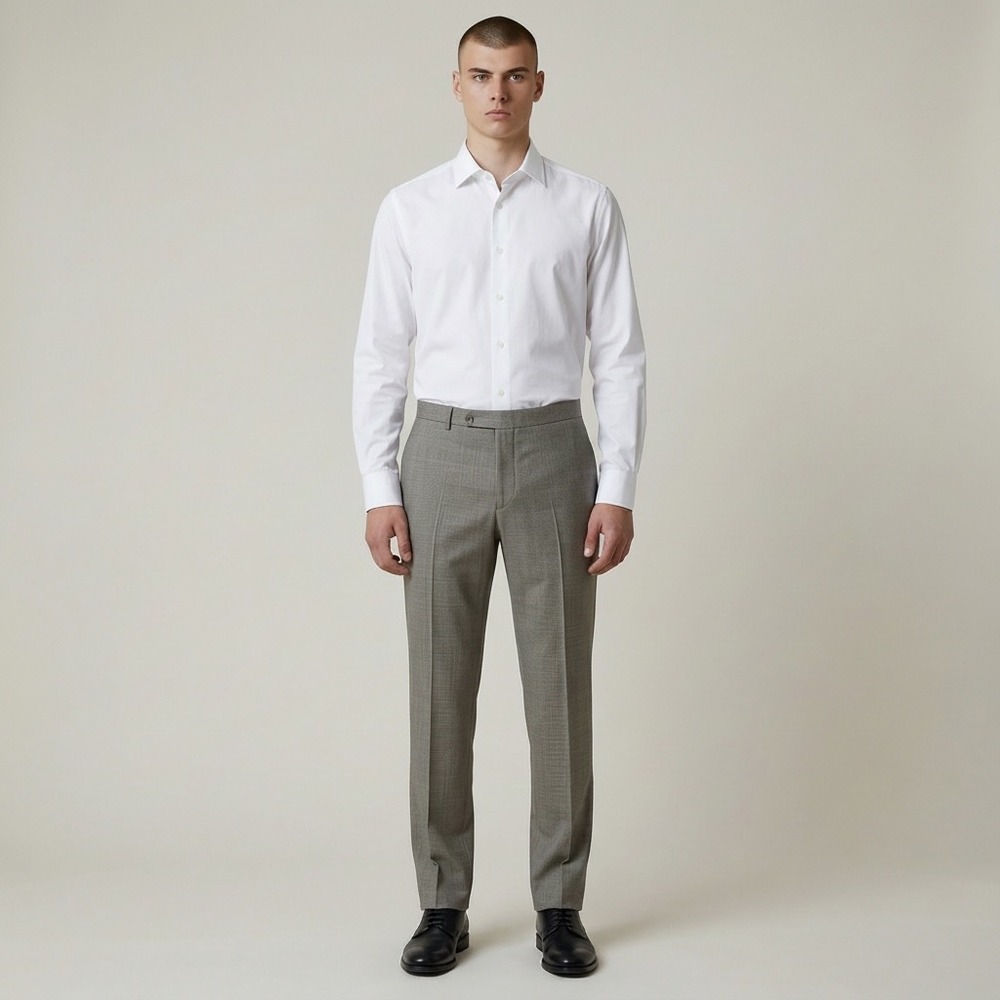 Canali 1934 Pants Mens‎ 34 Gray Wool Classic Fit Dress Trousers Made Italy